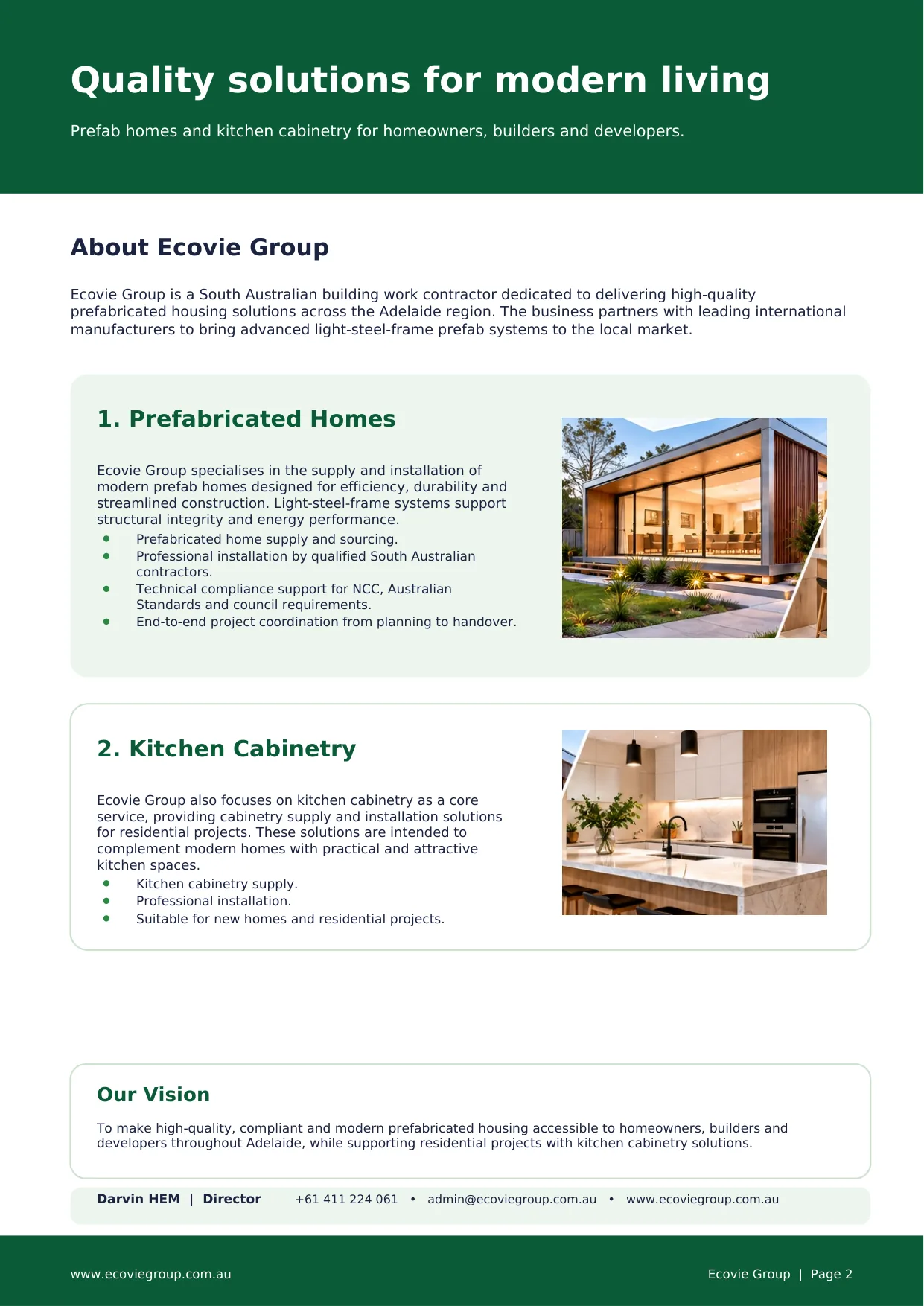 Ecovie Group Brochure Page 2